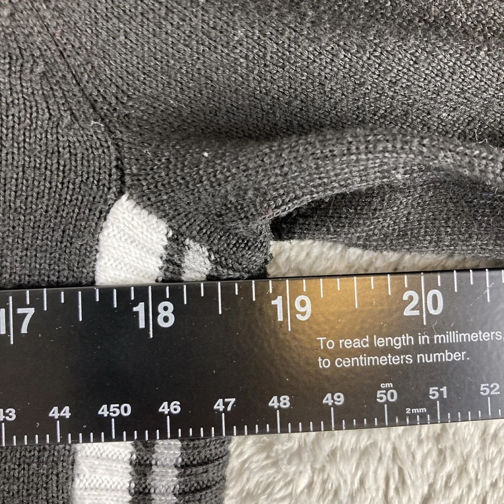 Coofandy Sweater Men's Medium 1/4 Zip Pull Over Slim Fit Black w/‎ White Stripes
